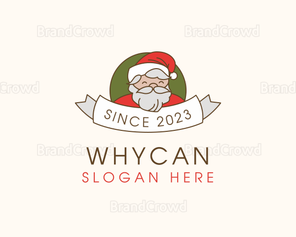 Santa Claus Banner Logo