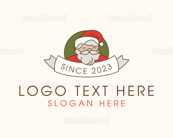 Santa Claus Banner Logo