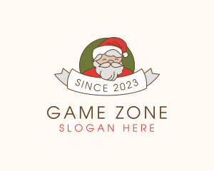 Santa Claus Banner Logo