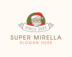 Santa Claus Banner Logo