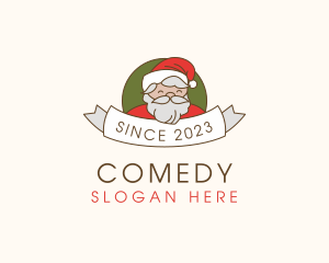 Santa Claus Hat - Santa Claus Banner logo design