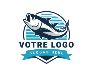 Fish Aquatic Seafood Logo