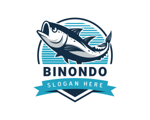 Salmon - Fish Aquatic Seafood logo design
