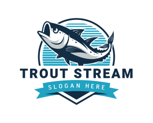 Trout - Fish Aquatic Seafood logo design
