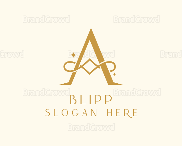 Gold Luxury Letter A Logo