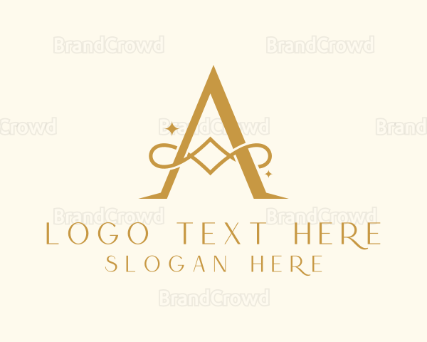 Gold Luxury Letter A Logo