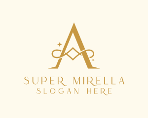 Gold Luxury Letter A Logo