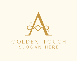 Gold - Gold Luxury Letter A logo design