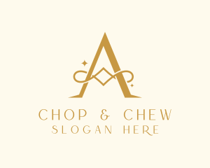 Blog - Gold Luxury Letter A logo design