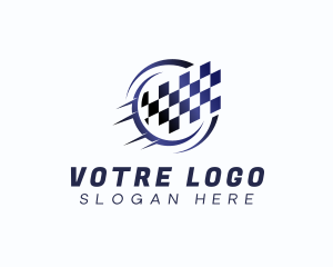 Race Automotive Flag Logo