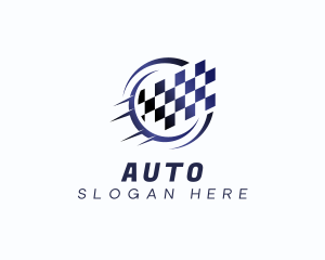 Race Automotive Flag Logo