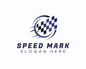 Race Automotive Flag logo design