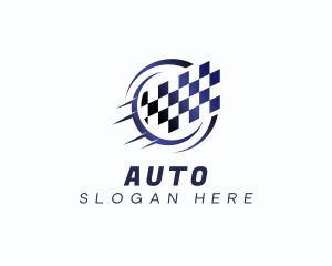 Racing - Race Automotive Flag logo design