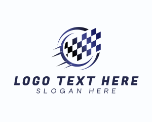 Fast - Race Automotive Flag logo design