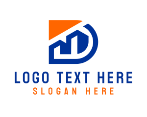 District - Building Construction Letter D logo design