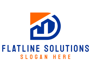 Flat - Building Construction Letter D logo design