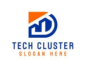 Cluster - Building Construction Letter D logo design