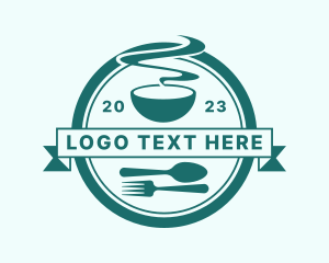 Online Reservation - Kitchen Food Eatery logo design