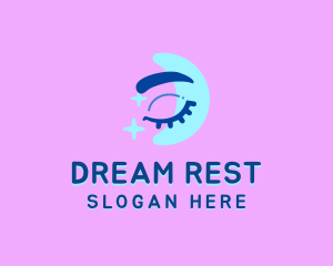 Sleep Moon Stars logo design