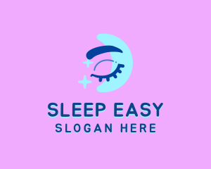 Sleep Moon Stars logo design