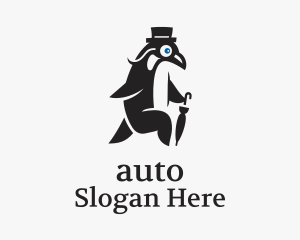 Hipster Classy Penguin Logo