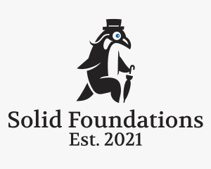 Animal Conservation - Hipster Classy Penguin logo design