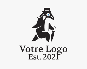 Aquarium - Hipster Classy Penguin logo design