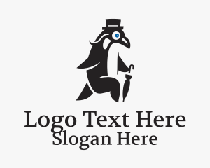 Hipster Classy Penguin Logo