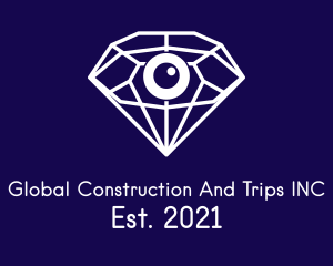 Eye Ball - Elegant Diamond Eye logo design