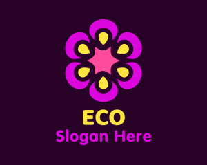 Flower Star Decoration Logo