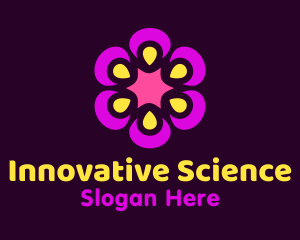 Flower Star Decoration Logo