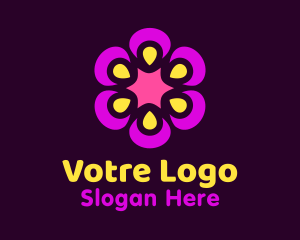 Flower Star Decoration Logo
