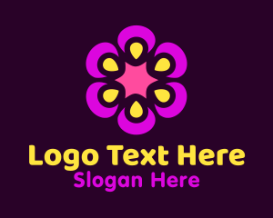 Flower Star Decoration Logo