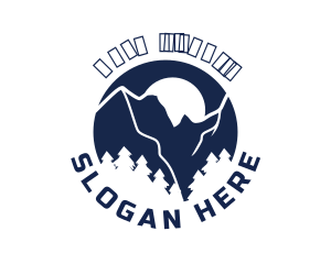 Camping - Moon Mountain Adventure logo design