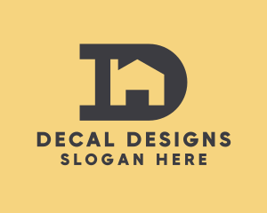 House Home Letter D  logo design