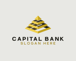 Bank - Finance Architecture Pyramid Bank logo design