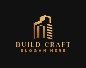 Luxury Building Real Estate logo design