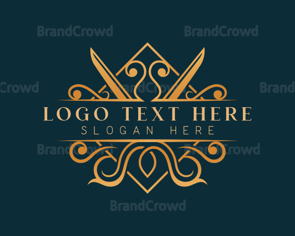 Elegant Scissor Tailoring Logo