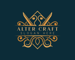 Elegant Scissor Tailoring  logo design