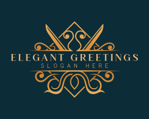 Elegant Scissor Tailoring  logo design