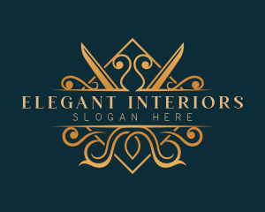 Elegant Scissor Tailoring  logo design