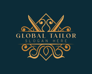 Elegant Scissor Tailoring  logo design