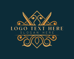 Barber - Elegant Scissor Tailoring logo design