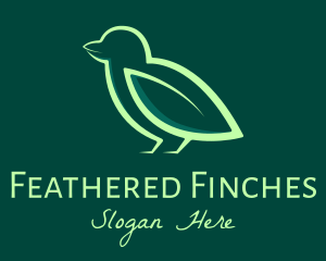 Green Leaf Bird logo design