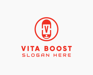 Vitamin - Gadget Phone Capsule logo design