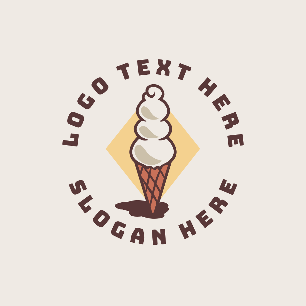 Ice cream shop logo design