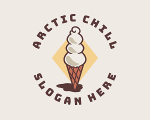 Frozen - Ice Cream Parlor logo design