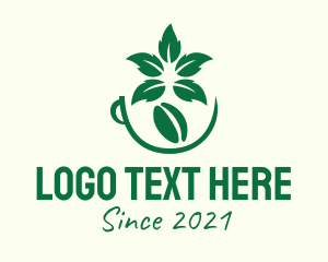 Coffee House - Organic Coffee Bean Cup logo design