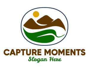 Eco Park - Mountain Leaf View logo design