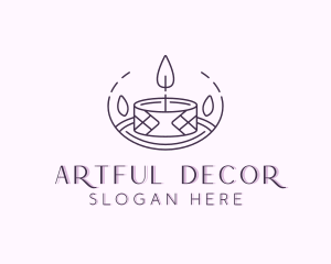 Decor - Tealight Candle Decor logo design